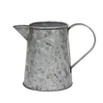 Stonebriar Collection 7 in. Antique Galvanized Metal Jug - Farmhouse Style Decorative Pitcher thumbnail 1