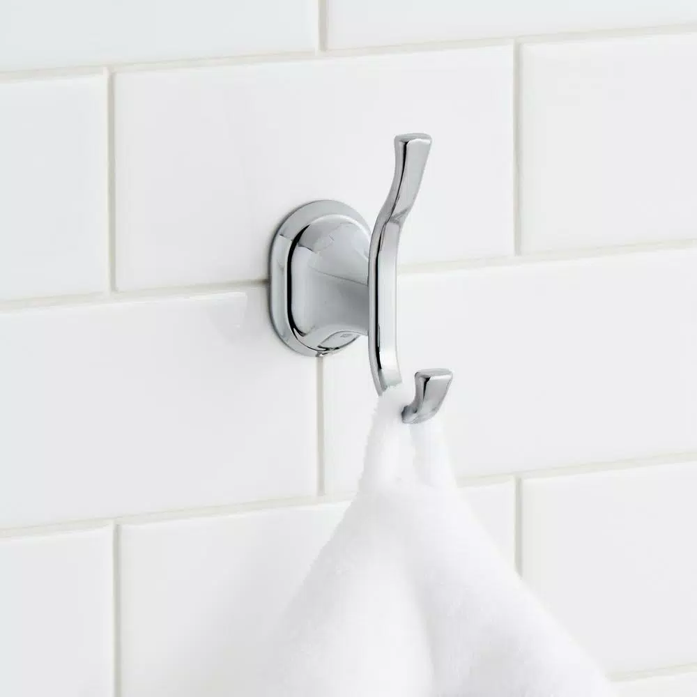 Glacier Bay Treyburn Double Robe Hook in Chrome