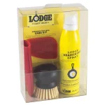 Lodge Seasoned Cast Iron Care Kit with Seasoning Spray, Pan Scraper, Silicone Handle Holder and Scrub Brush thumbnail 1