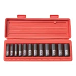 TEKTON 3/8 in. Drive 12-Point Deep Impact Socket Set, 5/16 to 1 in. thumbnail 1