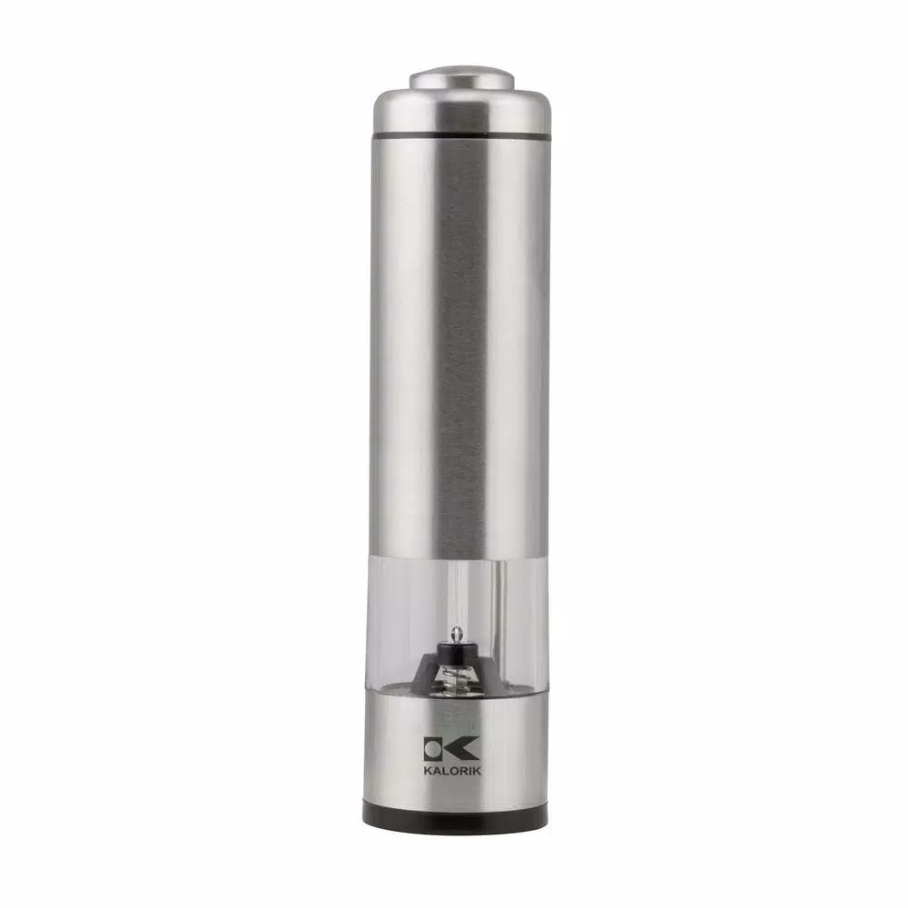 KALORIK Stainless Steel Electric Salt and Pepper Grinder Set with Ceramic Core