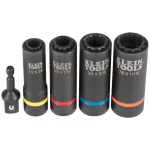 Klein Tools 2-In-1 Impact Socket Set, 5-Piece SAE Socket Set with 1/2 in. Drive and Adapter thumbnail 10