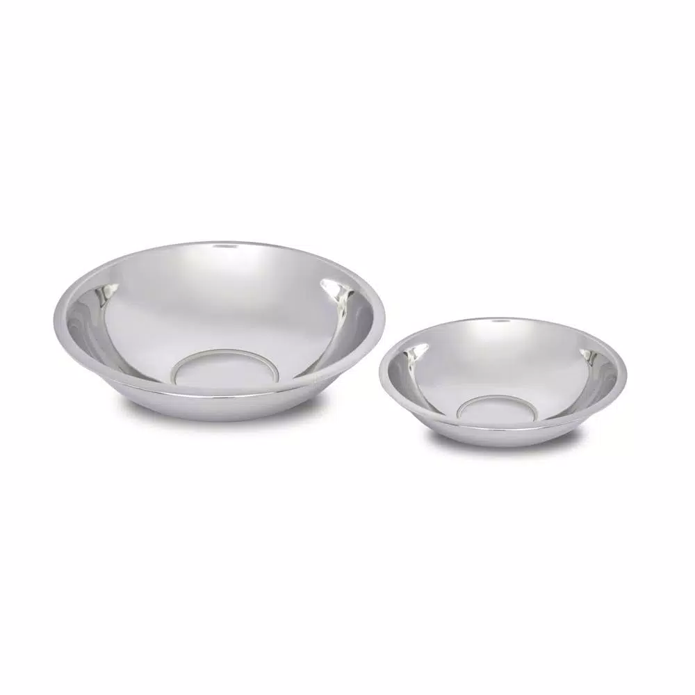 Unbranded Stainless Steel Mixing Bowl Set, 2-Piece (7.6 Qt. and 4.6 Qt.)
