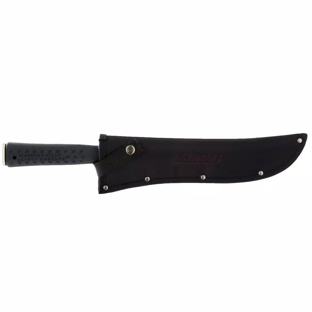 Estwing 12 in. Spear Point Serrated Fixed Blade Machete with Shock Reduction Grip