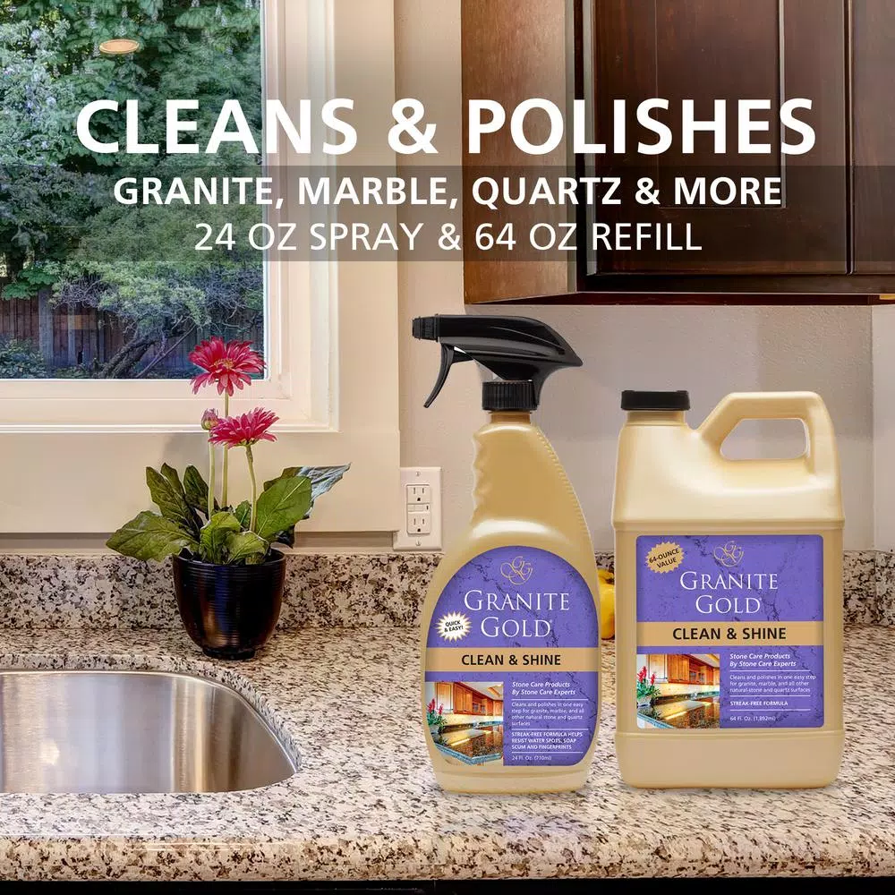 Granite Gold Clean and Shine Value Pack - Granite Cleaner and Polish for Natural Stone and Quartz