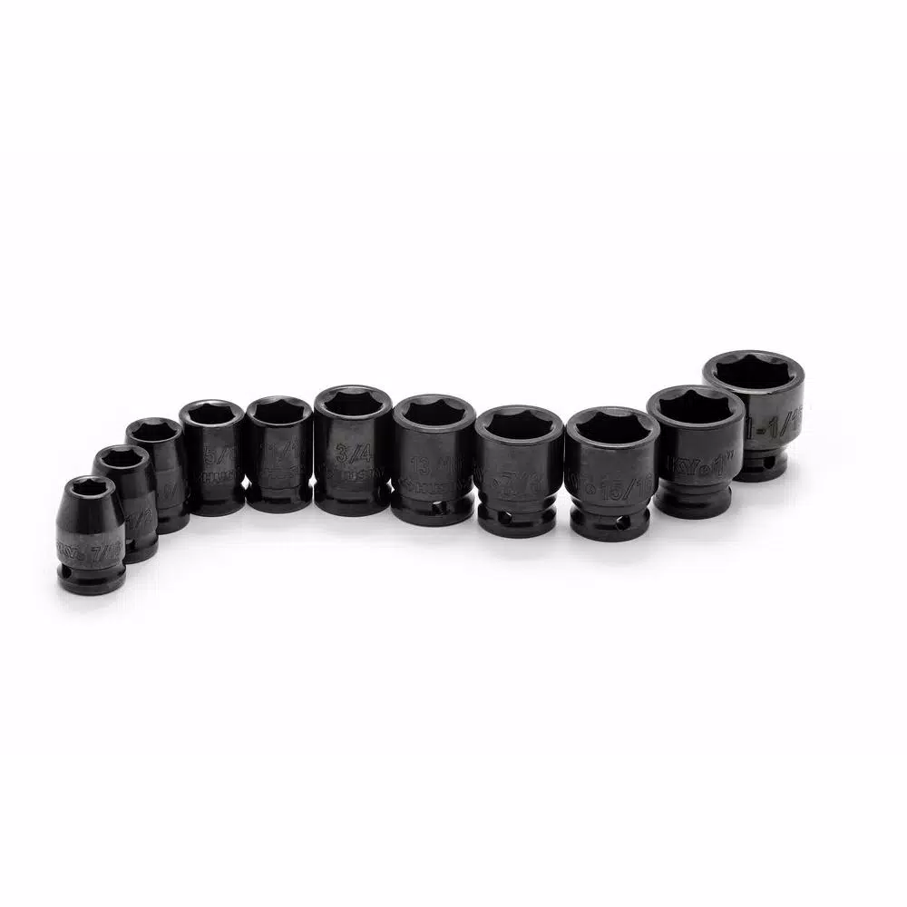 Husky 22-Piece 1/2 in. Drive SAE and Metric Impact Socket Set