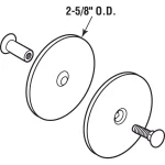 Prime-Line Satin Nickel Door Hole Cover Plate, 2-5/8 in. Diameter, Heavy Duty Steel thumbnail 2