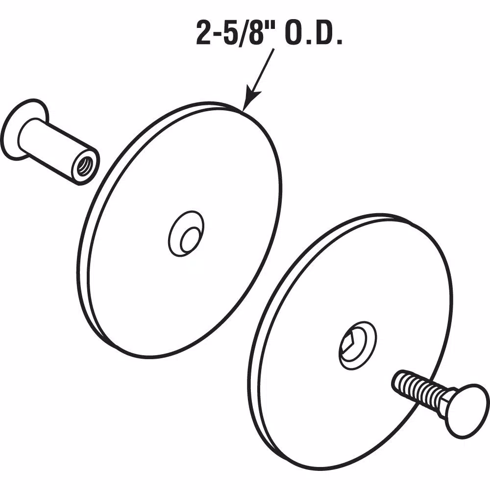 Prime-Line Satin Nickel Door Hole Cover Plate, 2-5/8 in. Diameter, Heavy Duty Steel