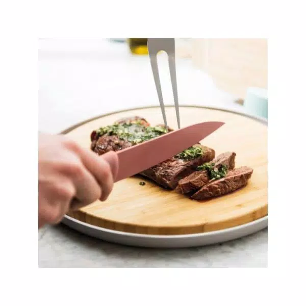 BergHOFF Leo 3-Piece Carving Set with Bamboo Cutting Board, Carving Knife and Fork