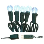 LUMABASE 70-Light LED Cool White Plastic Globe String Lights, Weather Resistant, 14.58 ft thumbnail 2