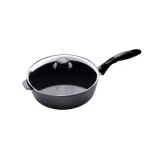 Swiss Diamond Classic Series 3.2 Qt. Cast Aluminum Nonstick Saute Pan with Glass Lid, Gray thumbnail 1