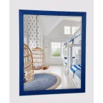Alpine Art & Mirror Harbour Weathered Blue Beveled Glass Accent Mirror, 33 x 33 in. thumbnail 4
