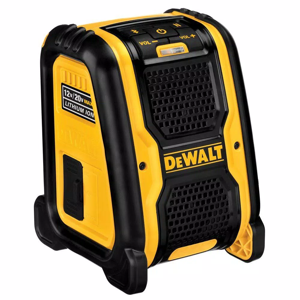 DEWALT DCR006 Jobsite Bluetooth Speaker, 12V/20V Max & AC Powered