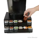 Mind Reader 72-Capacity Double K-Cup Storage Drawer, Black Metal Mesh Coffee Pod Organizer thumbnail 3