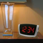 Equity by La Crosse Red LED Digital Alarm Clock with HI/LO Dimmer and Snooze - 7.25 in. x 3.9 in. thumbnail 3