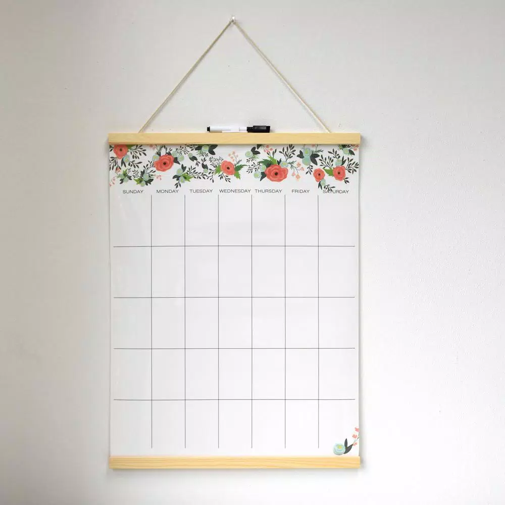 WallPops Garden Rose Dry Erase Tapestry Memo Board - Bohemian Floral Wall Decor