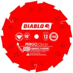 Diablo 10 in. x 12-Tooth Polycrystalline Diamond (PCD) Tipped Ultimate Flooring Saw Blade thumbnail 1