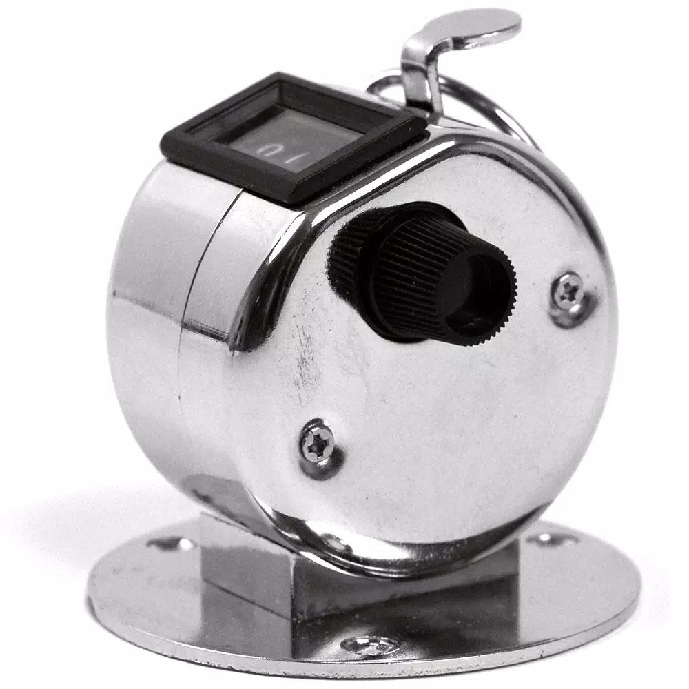 Stalwart Manual Tally Counter Clicker with Metal Casing and 4-Digit Display