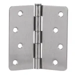 Design House 4 in. x 1/4 in. Radius Satin Nickel Steel Door Hinge Value Pack (3-Pack) thumbnail 2