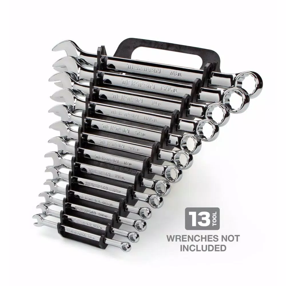 TEKTON 13-Tool Store-and-Go Wrench Rack Keeper, Black