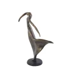 LITTON LANE 12 in. Female Dancer Polystone Sculpture with Distressed Brass Finish thumbnail 4