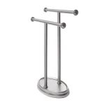 Umbra Palm Towel Tree, Freestanding Two-Tiered Hand Towel Rack in Nickel thumbnail 3