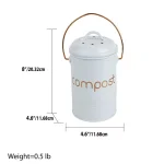 Home Basics Grove Collection Metal Compost Bin with Handle thumbnail 4