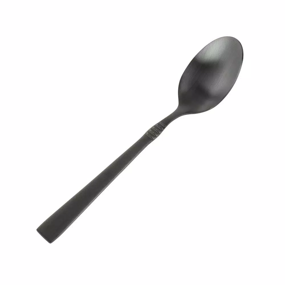 Megachef Cravat 20-Piece Matte Black Flatware Set, 18/10 Stainless Steel Silverware Service for 4