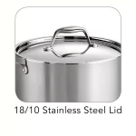 Tramontina Gourmet Tri-Ply Clad 6 Qt. Stainless Steel Sauce Pot with Lid thumbnail 4