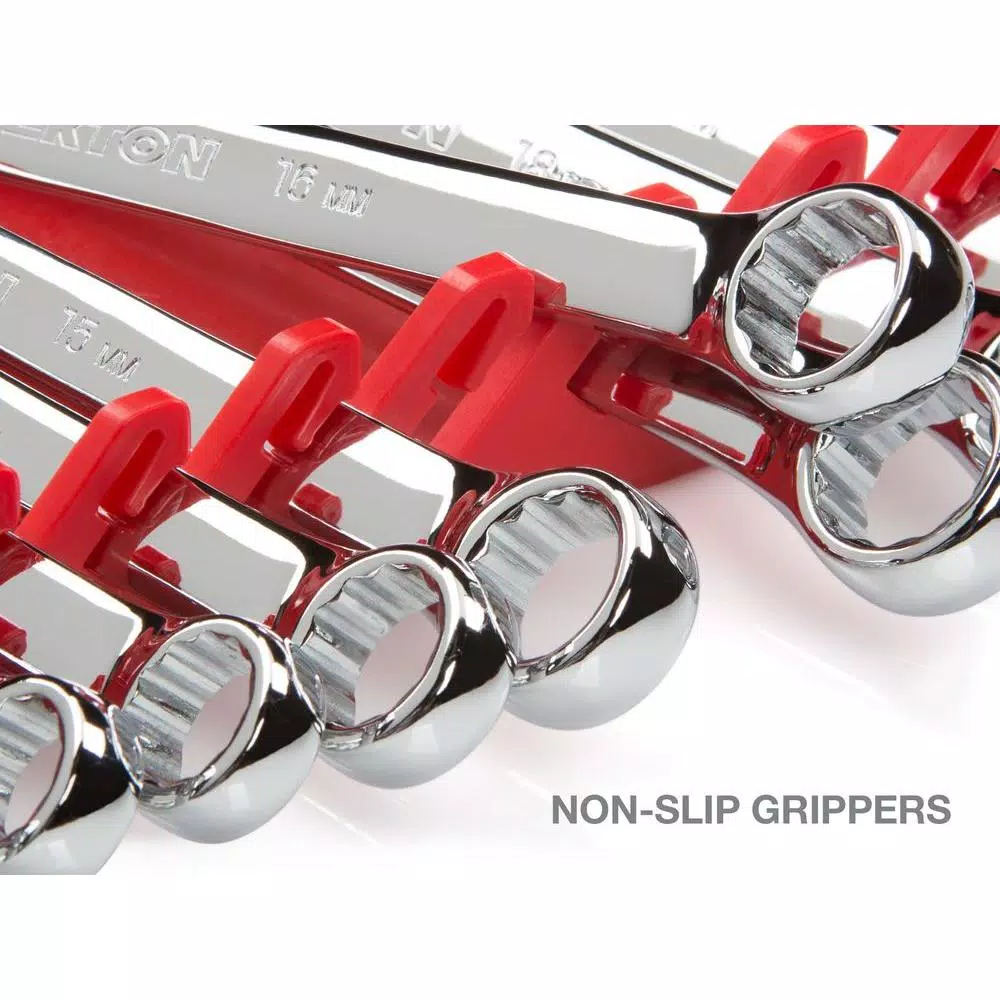 TEKTON 5 in. 9-Tool Store-and-Go Wrench Rack Keeper, Red