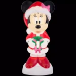 Gemmy Disney Minnie Mouse Lighted Blow Mold Outdoor Holiday Decor with Gifts thumbnail 3