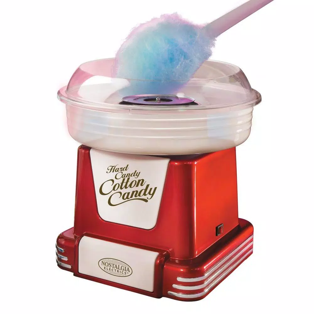 Nostalgia PCM805 Retro Series Hard & Sugar Free Cotton Candy Maker, Red