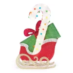 Home Accents Holiday 61 in. LED Sleigh with Presents Yard Decoration, Cool White Lights thumbnail 6