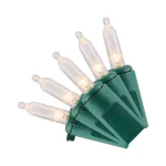 Home Accents Holiday 300-Light LED Warm White Mini String Lights, Constant On, Green Wire (Set of 2) thumbnail 1