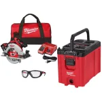Milwaukee M18 7-1/4 in. Brushless Cordless Circular Saw Kit with 5.0 Ah Battery and PACKOUT 10 in. Compact Tool Box thumbnail 1