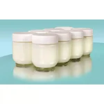 Euro Cuisine 8-Piece Glass Jar Set with Lids for YM80 and YM100 Yogurt Makers thumbnail 1