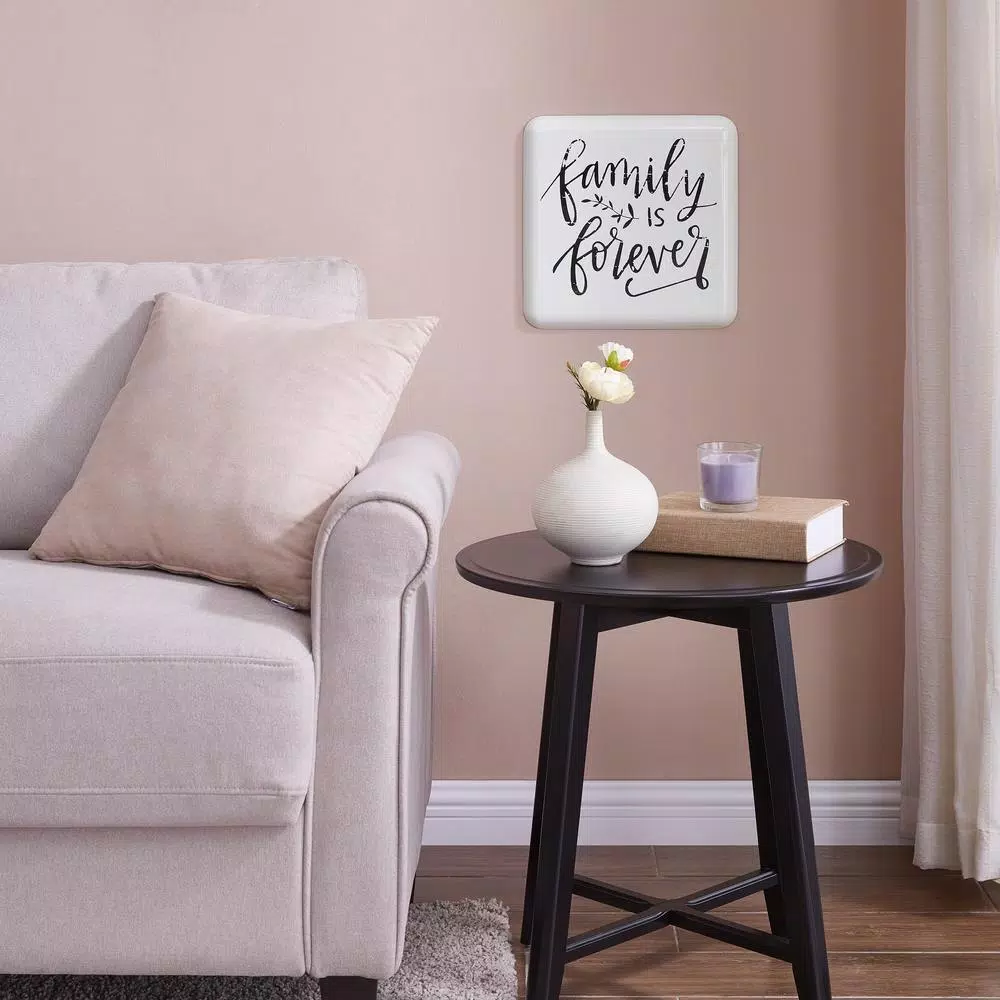Danya B. Family is Forever Metal Wall Art - Farmhouse Decorative Quote Sign