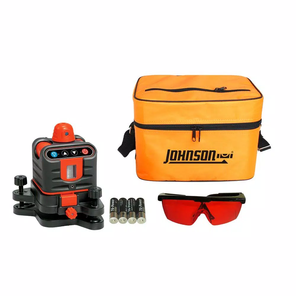 Johnson Manual-Leveling Rotary Laser Level with 800 ft. Range and Dual Scan Modes