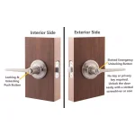 Copper Creek Zane Contemporary Satin Stainless Steel Privacy Lever for Bedroom and Bathroom thumbnail 4