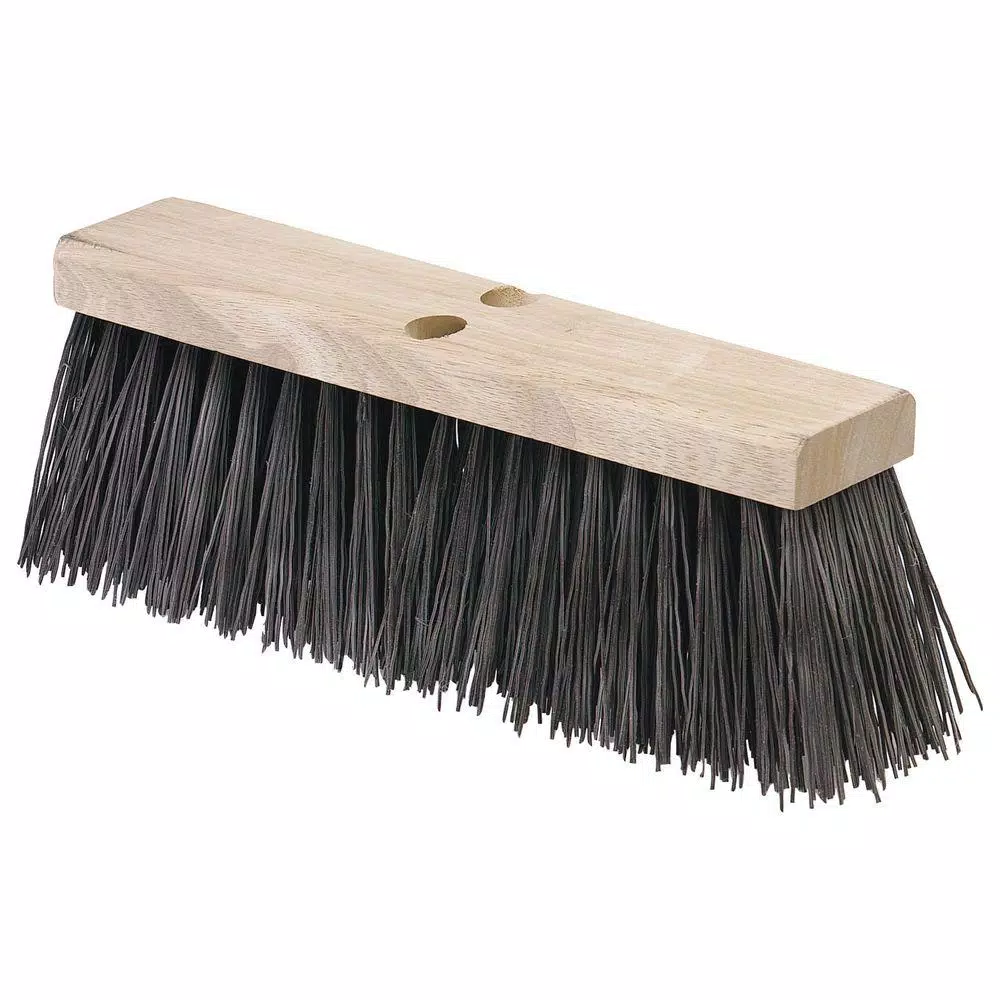 Carlisle 16 in. Extra-Stiff Polypropylene Street Broom Head, Brown (12-Pack)