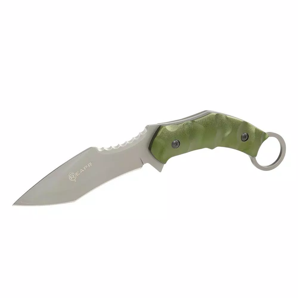 Sheffield REAPR SLAMR 4.75 in. Fixed Blade Drop Point Knife with Aluminum Handle
