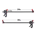 POWERTEC 24 in. Quick Release Ratcheting Bar Clamp and 30 in. Spreader Set, 2-Pack thumbnail 2