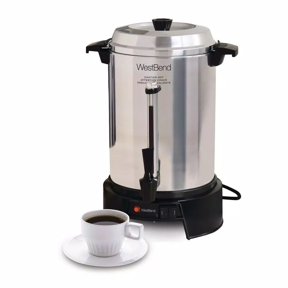 West Bend 55-Cup Commercial Aluminum Coffee Urn with Automatic Temperature Control