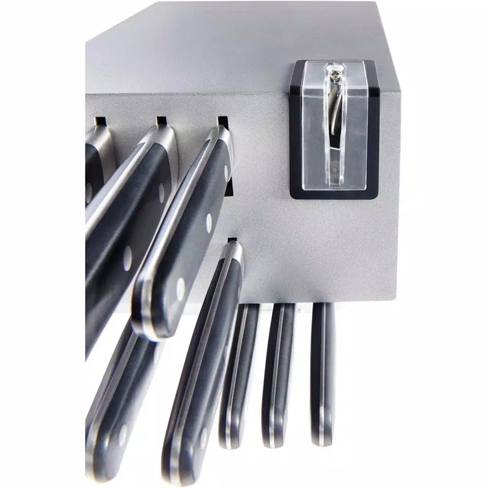 KitchenAid 14-Piece German Stainless Steel Knife Set with Triple Rivet Handles and Wood Block