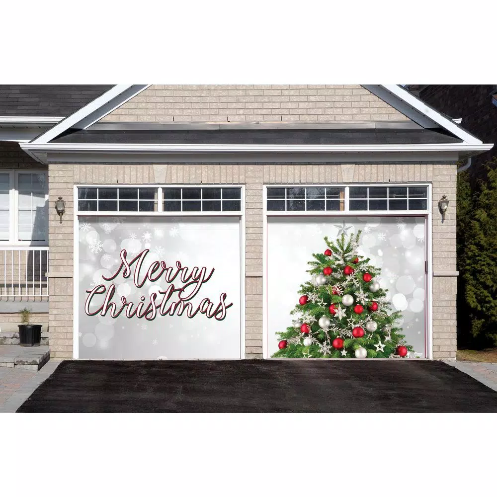 My Door Decor 7 ft. x 8 ft. Christmas Tree Garage Door Banner Mural