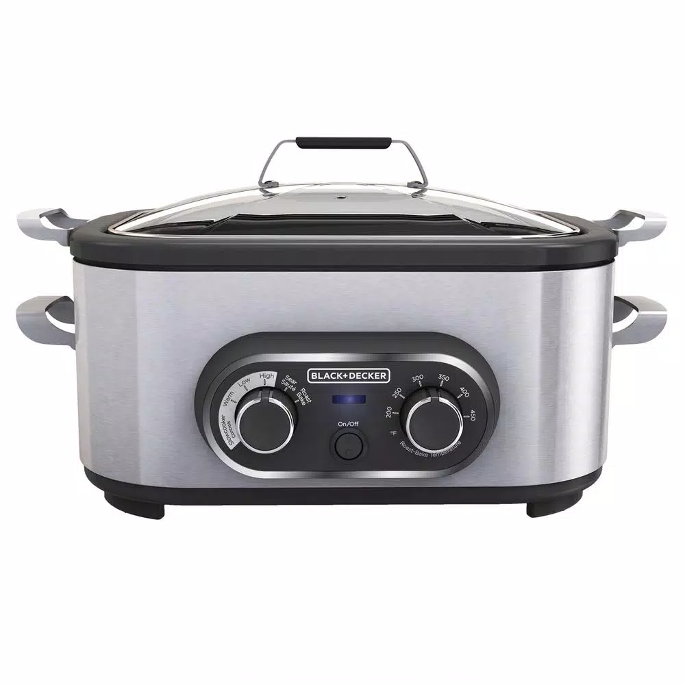 BLACK+DECKER BLACK + DECKER 6.5 Quart Stainless Steel Multicooker and Slow Cooker