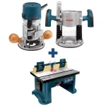 Bosch 1617EVSPK 2.25 HP Variable Speed Plunge and Fixed Base Router Kit with RA1181 Benchtop Router Table thumbnail 1