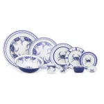 Golden Rabbit Blue Crab Enamelware 10.5 in. Round Dinner Plate Set of 4 thumbnail 5
