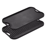 Lodge Pro-Grid 20 in. Black Cast Iron Reversible Stovetop Griddle and Grill with Handles thumbnail 1
