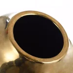StyleCraft Marloe Charcoal and Gold Ceramic Table Vase, Contemporary Urn Shape thumbnail 5